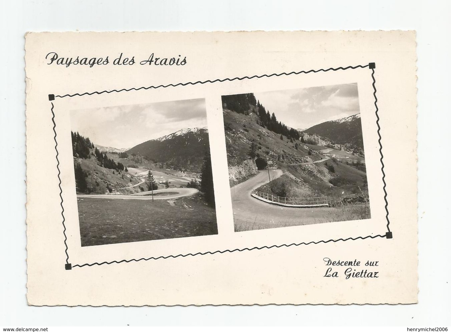 74 Paysages Des Aravis Descente Sur La Giettaz Cachet Chamonix Mont Blanc 1956 - Chamonix-Mont-Blanc