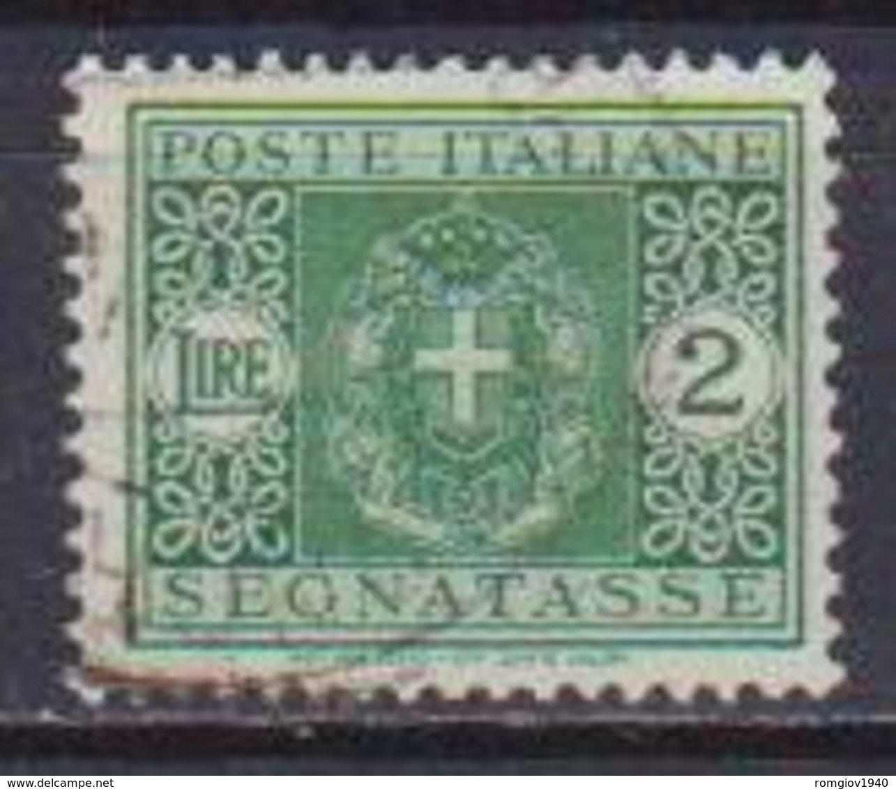 REGNO D'ITALIA 1934  SEGNATASSE STEMMA CON FASCI SASS. 43 USATO VF - Strafport