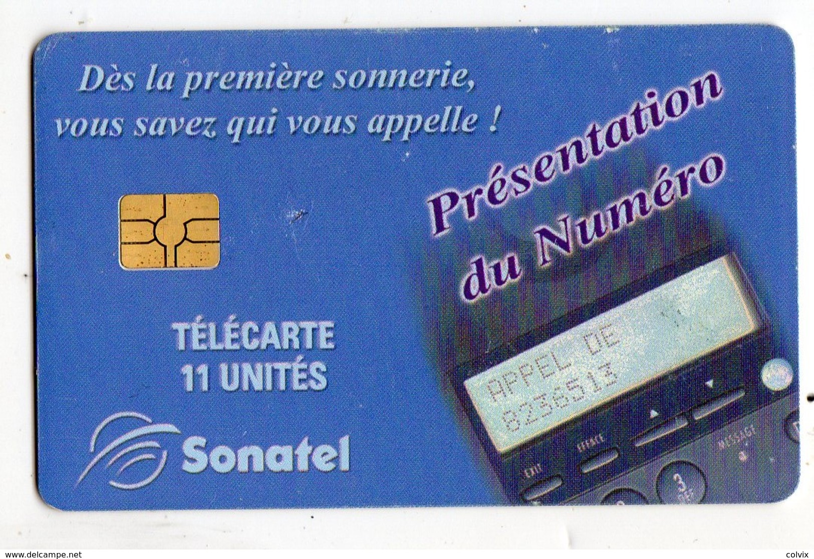 SENEGAL Ref MV Cards SEN-21 SONATEL11U PRESENTATION DU NUMERO - Sénégal