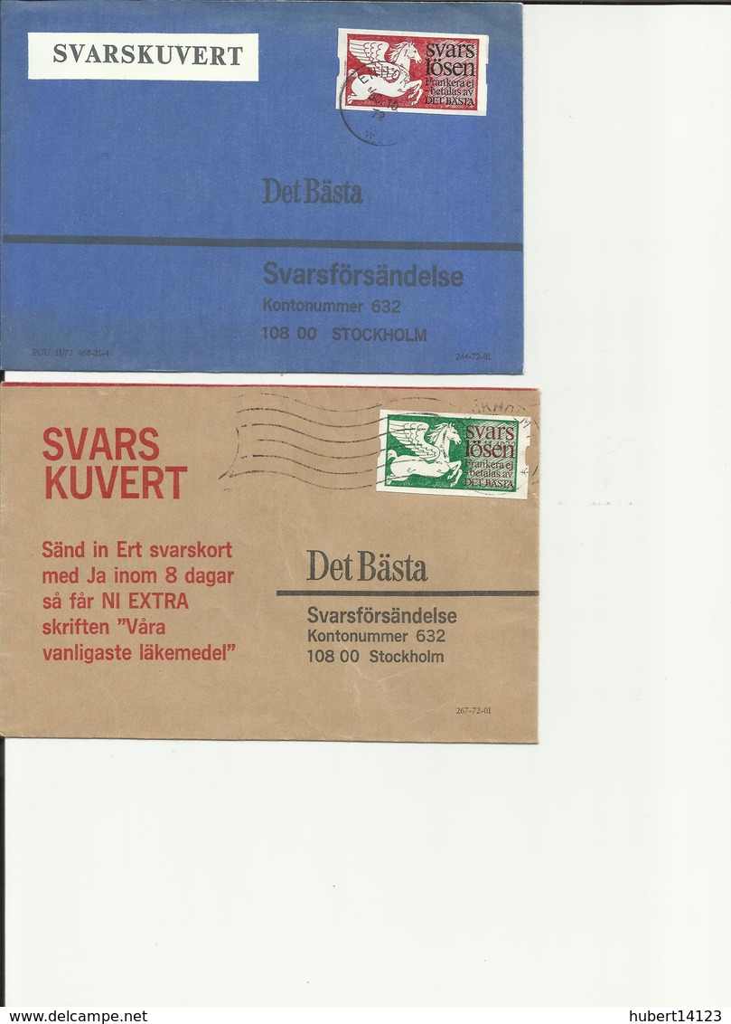 Poste Locale Lokal Post Bypost SVARSLOSEN SUEDE - 12 Vignettes Sur Lettre - Local Post Stamps