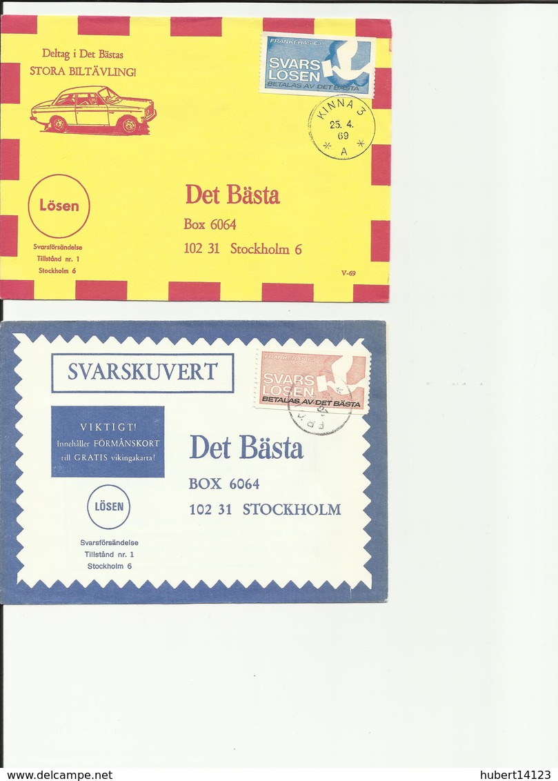 Poste Locale Lokal Post Bypost SVARSLOSEN SUEDE - 7 Vignettes Sur Lettre - Local Post Stamps