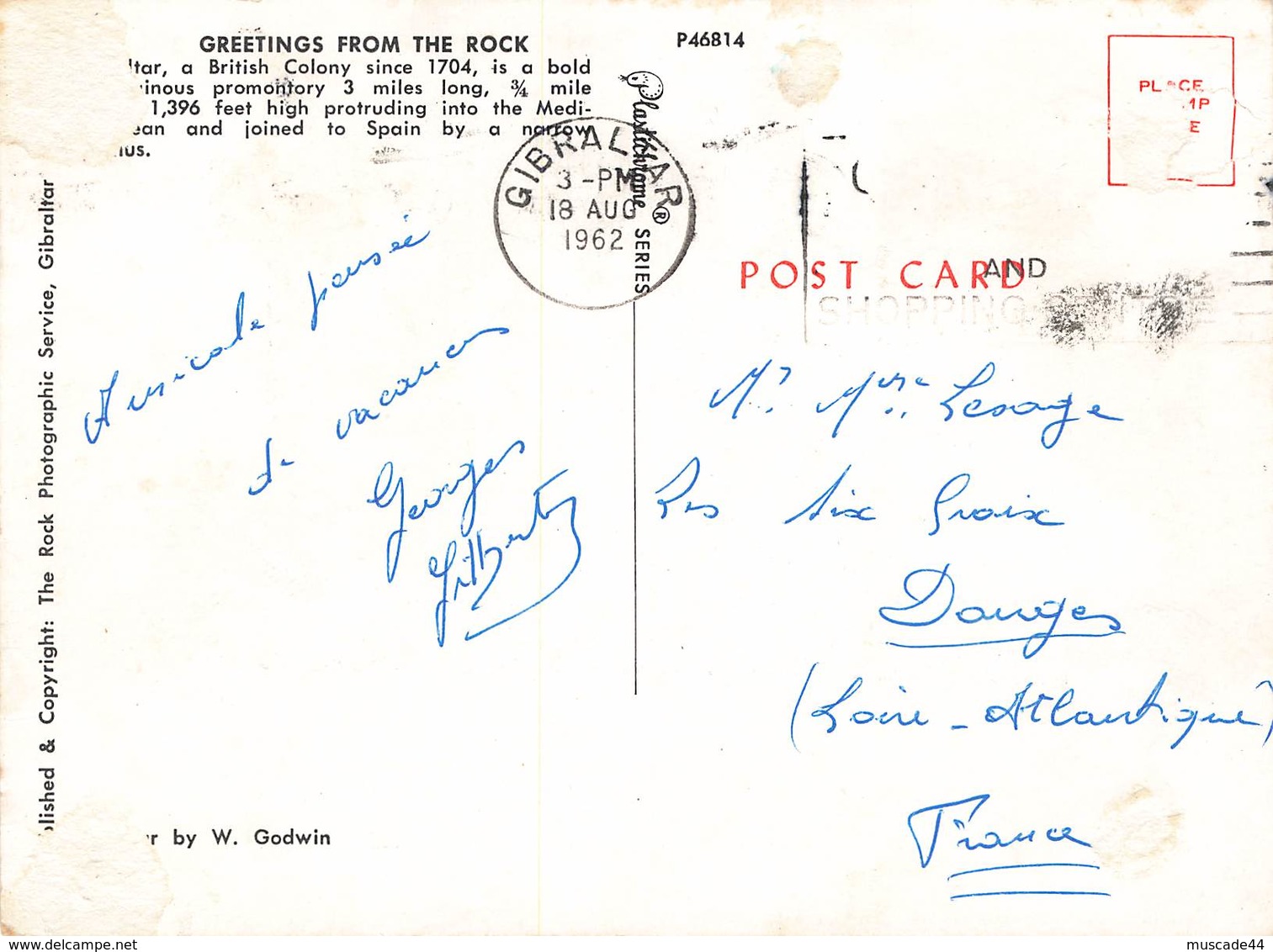 GREETINGS FROM THE ROCK - GIBRALTAR - Gibraltar