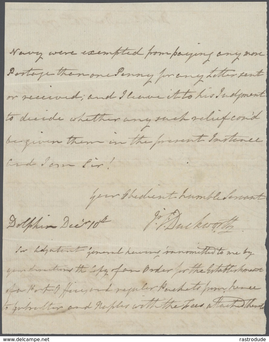 1798 MENORCA MINORCA MINORQUE BRIT. OCCUPATION - 2 Letter Contents OPENING OF A POST OFFICE IN MENORCA - VERY RARE - ...-1840 Préphilatélie