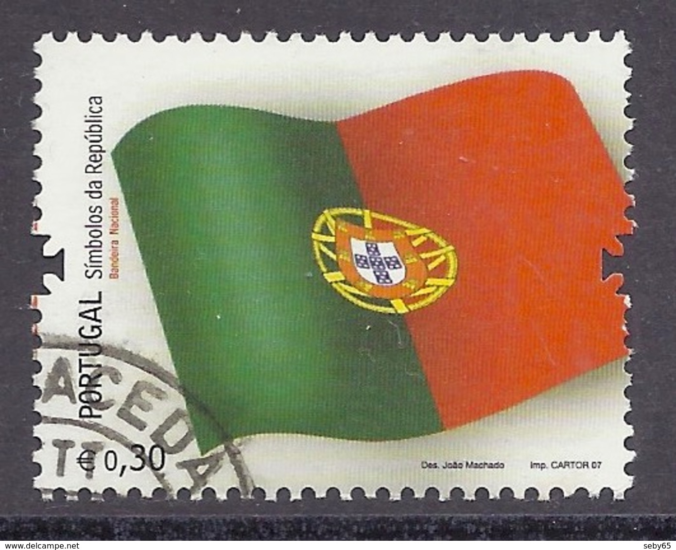 Portugal - 2007 Flag, Drapeau, Symbol Of The Republic, Used - Usado