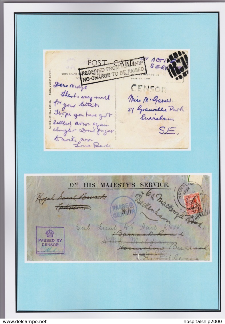 BRITISH NAVAL POST & CENSOR MARKS OF FIRST WORLD WAR VOL 2 Excellent Photos Of Covers, Censors Etc - Oorlog 1914-18