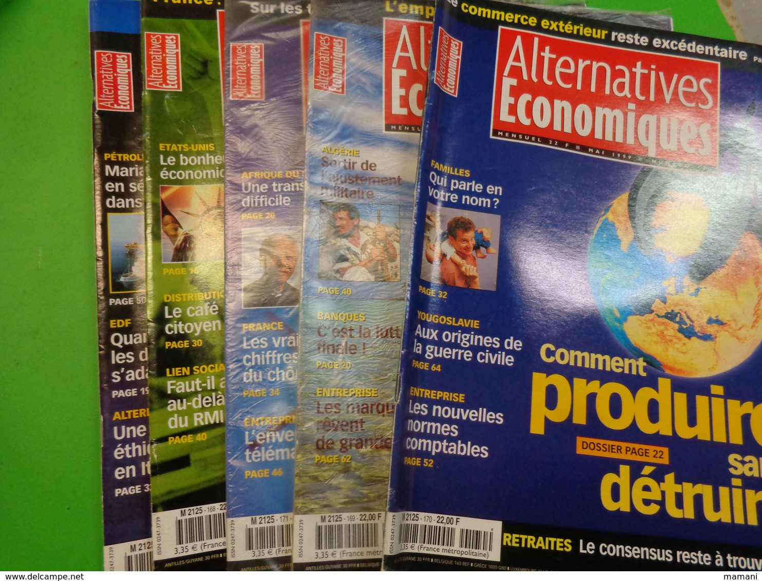 Lots Revues Alternatives Economiques Comment Produire Sans Detruire-naissance D'une Monnaie Etc.. -annee 1999 - 1950 à Nos Jours