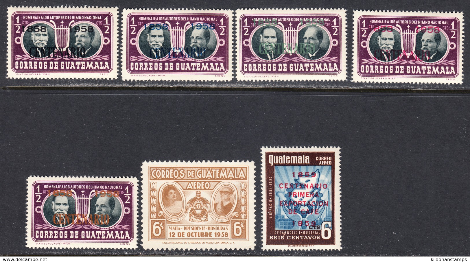 Guatemala 1958-59 Mint No Hinge, Sc# ,SG ,Mi - Guatemala