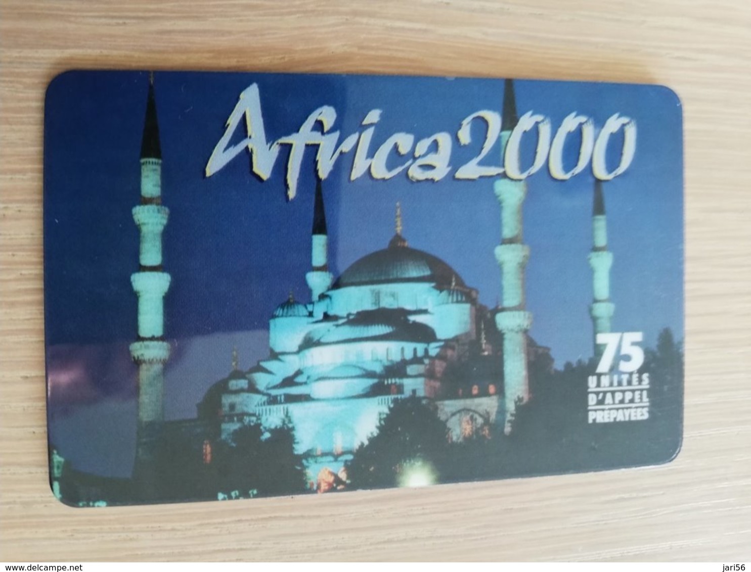 FRANCE/FRANKRIJK  75 UNITES AFRICA 2000   (DIFF BACK)  PREPAID  USED    ** 1450** - Mobicartes (GSM/SIM)