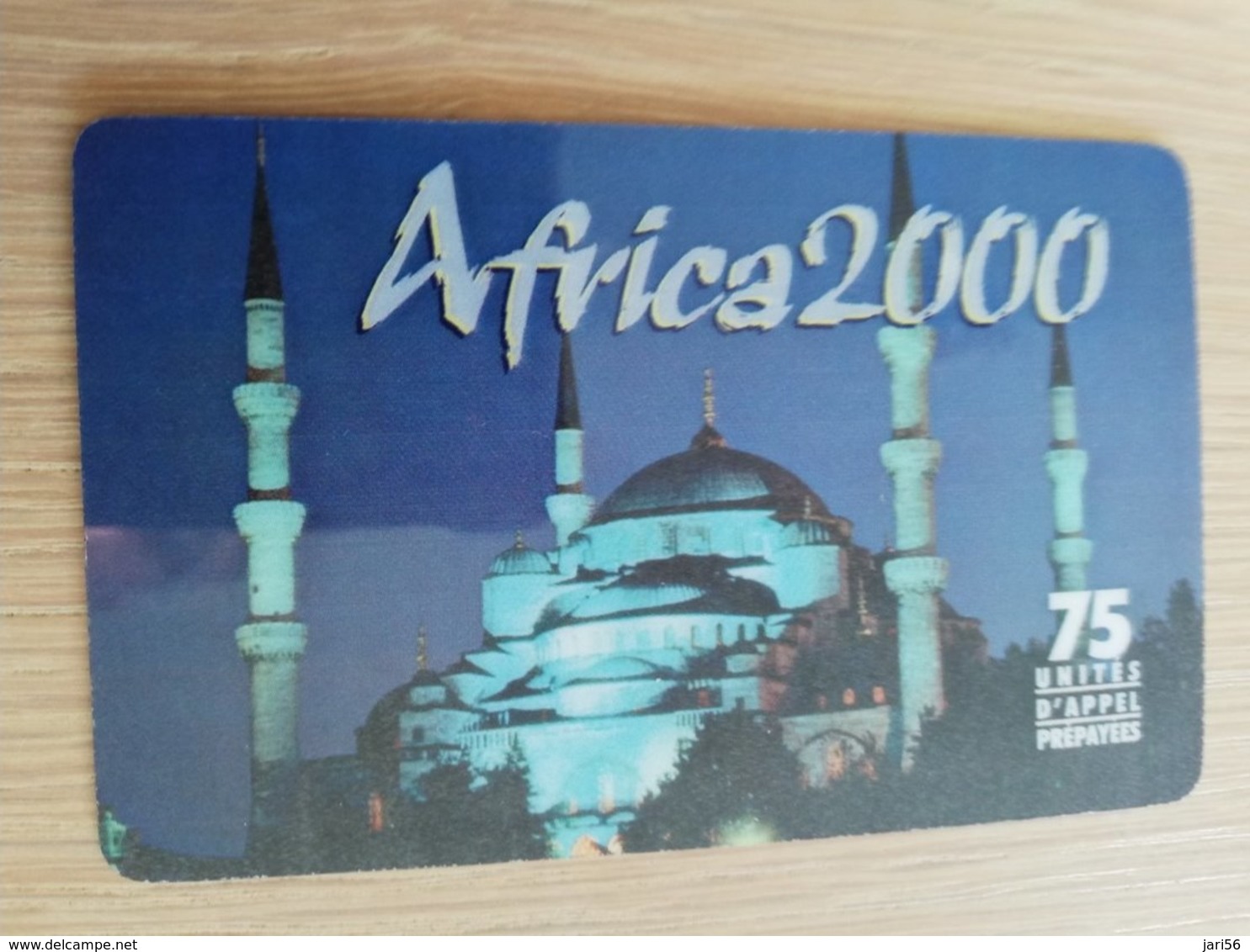 FRANCE/FRANKRIJK  75 UNITES AFRICA 2000   (DIFF BACK)  PREPAID  USED    ** 1451** - Mobicartes (GSM/SIM)