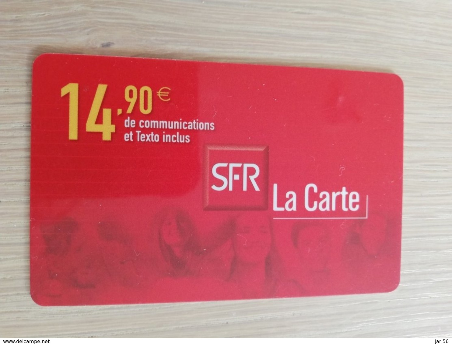 FRANCE/FRANKRIJK  14,90 € SFR LA CARTE   PREPAID  USED    ** 1453** - Nachladekarten (Handy/SIM)