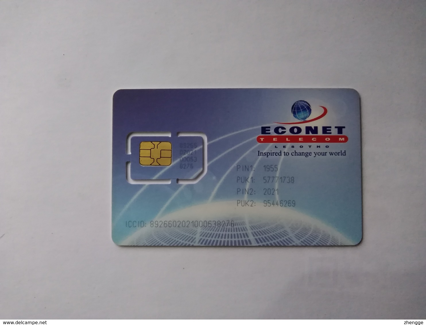 Lesotho GSM SIM Cards, (1pcs,MINT) - Lesoto