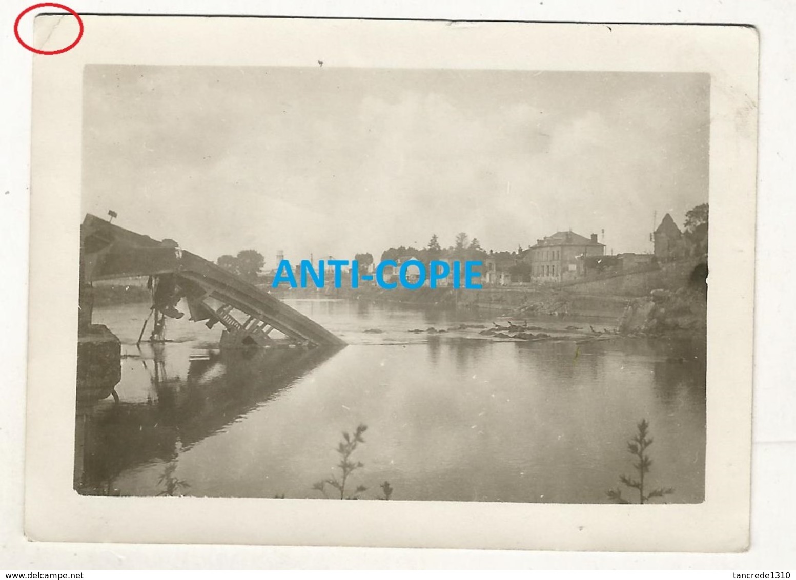 WW2 PHOTO ORIGINALE ALLEMANDE PONT SAINTE MAXENCE Près Senlis Creil 60 OISE N°2 - 1939-45