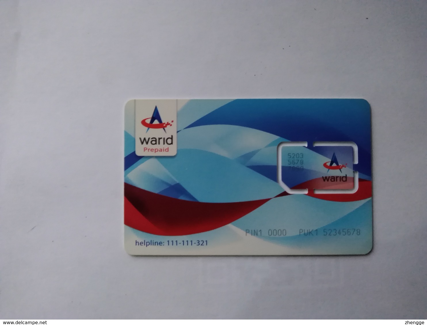 Pakistan GSM SIM Cards, (1pcs,MINT) - Pakistán