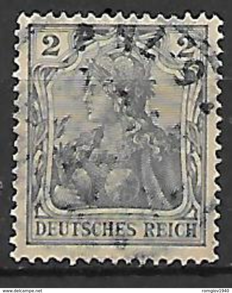 GERMANIA REICH REP.DI WEIMAR 1905 TIPO DEL 1902  LEGGENDA DEUTSCHES REICH FIL.LOSANGA SASS.81 USATO VF - Usati