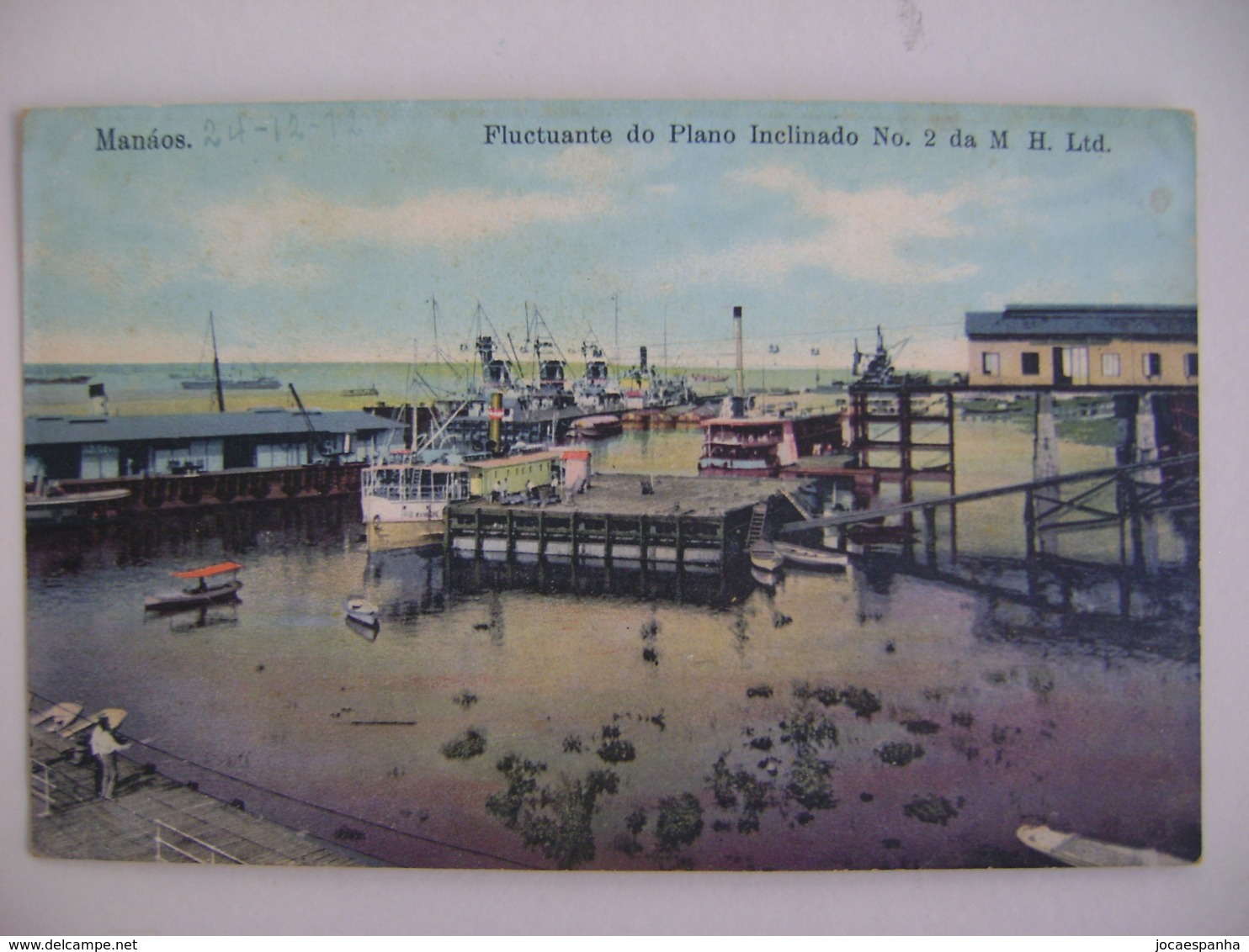 BRAZIL / BRASIL - POST CARD FOR MANAUS "FLUCTUANTE DO PLANO INCLINADO" 1912 IN THE STATE - Manaus