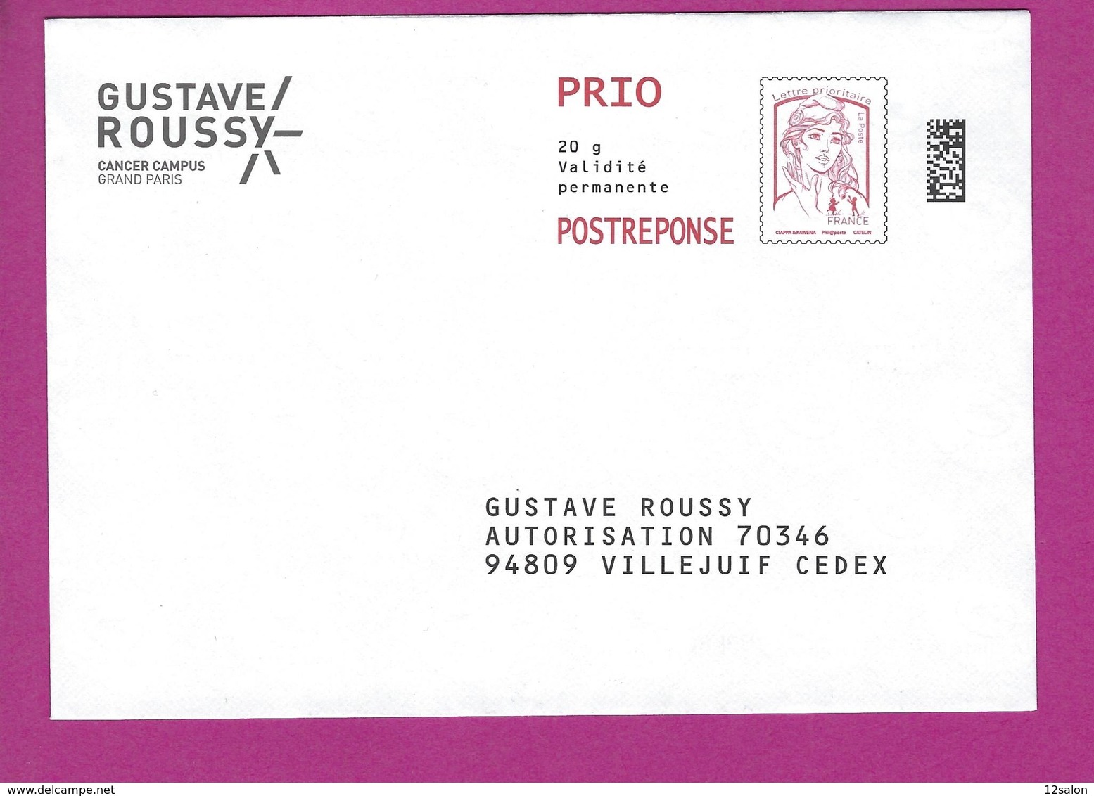 ENTIERS POSTAUX PRET A POSTER REPONSE MARIANNE CIAPPA GUSTAVE ROUSSY CANCER - Cards/T Return Covers