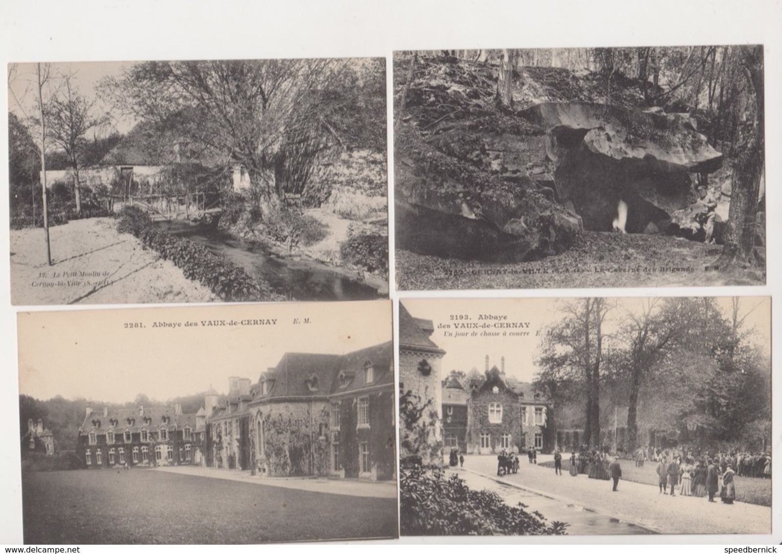 27797 Lot 18 Cpa VAUX En CERNAY Abbaye -fontaine Route Pont Marechaux Jour Chasse Courre Moulin Arcade - Vaux De Cernay