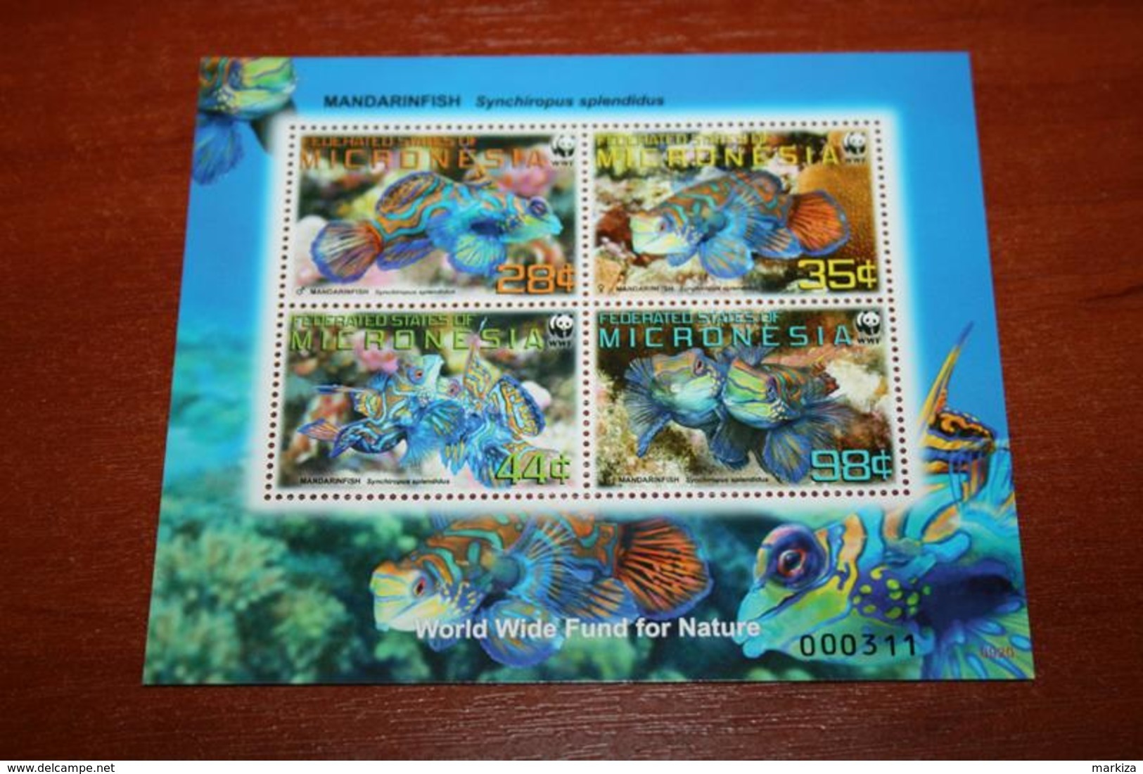 WWF Fish  Micronesia Rare Mini-block - Fishes