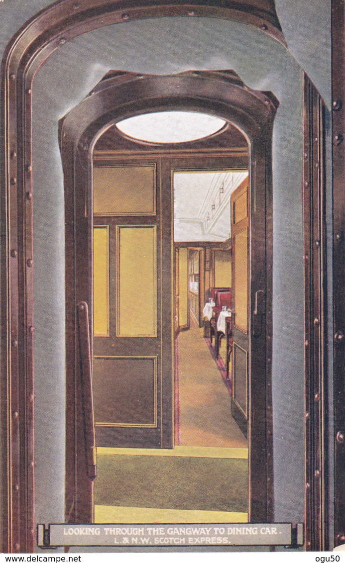 Train (Chemin De Fer) - Looking Through The Gangway To Dining Car - LetN.W. Scotch Express - Eisenbahnen