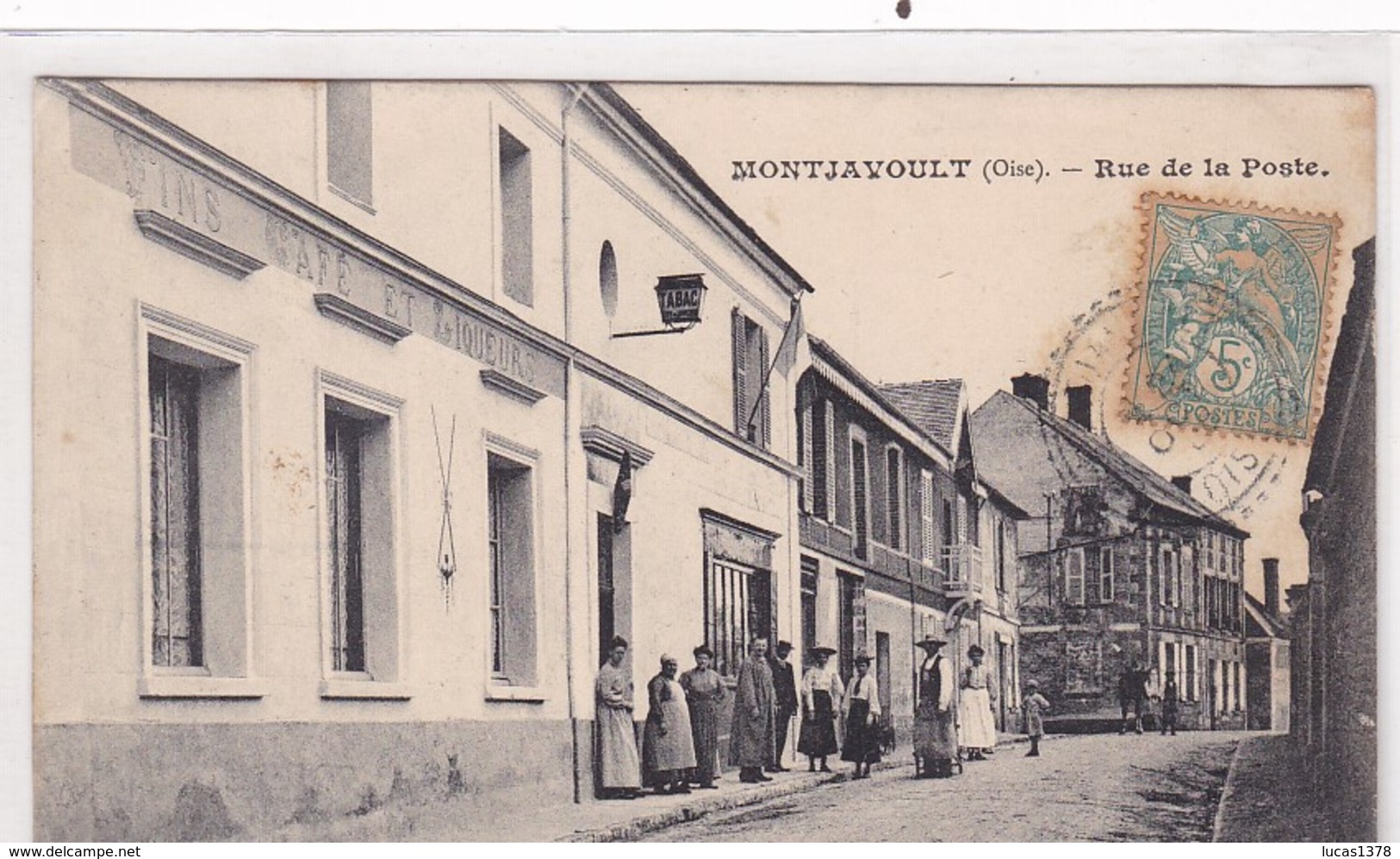 60 / MONTJAVOULT / RUE DE LA POSTE / TABAC / CAFE LIQUEURS /  TRES JOLIE CARTE - Montjavoult