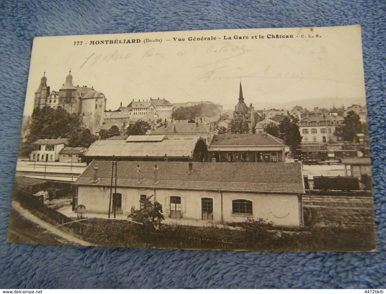 C.P.A.- Montbéliard (25) - Vue Générale - La Gare Et Le Château - 1918 - SUP (CV 80) - Montbéliard