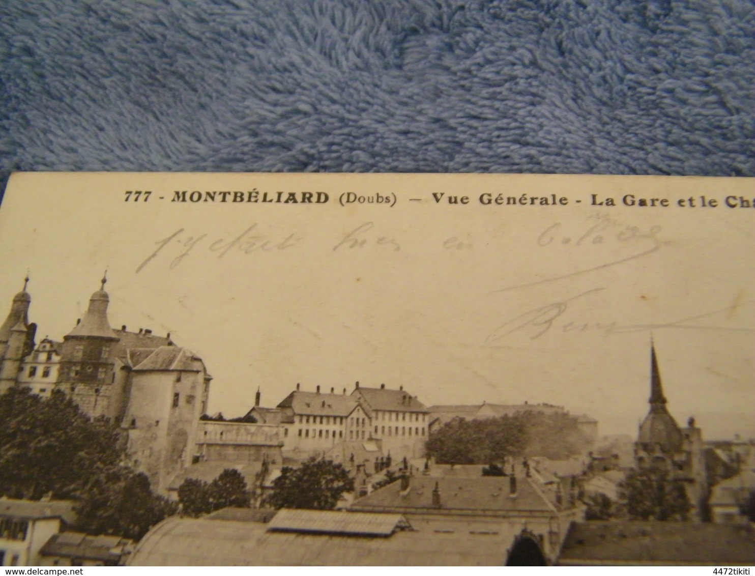 C.P.A.- Montbéliard (25) - Vue Générale - La Gare Et Le Château - 1918 - SUP (CV 80) - Montbéliard