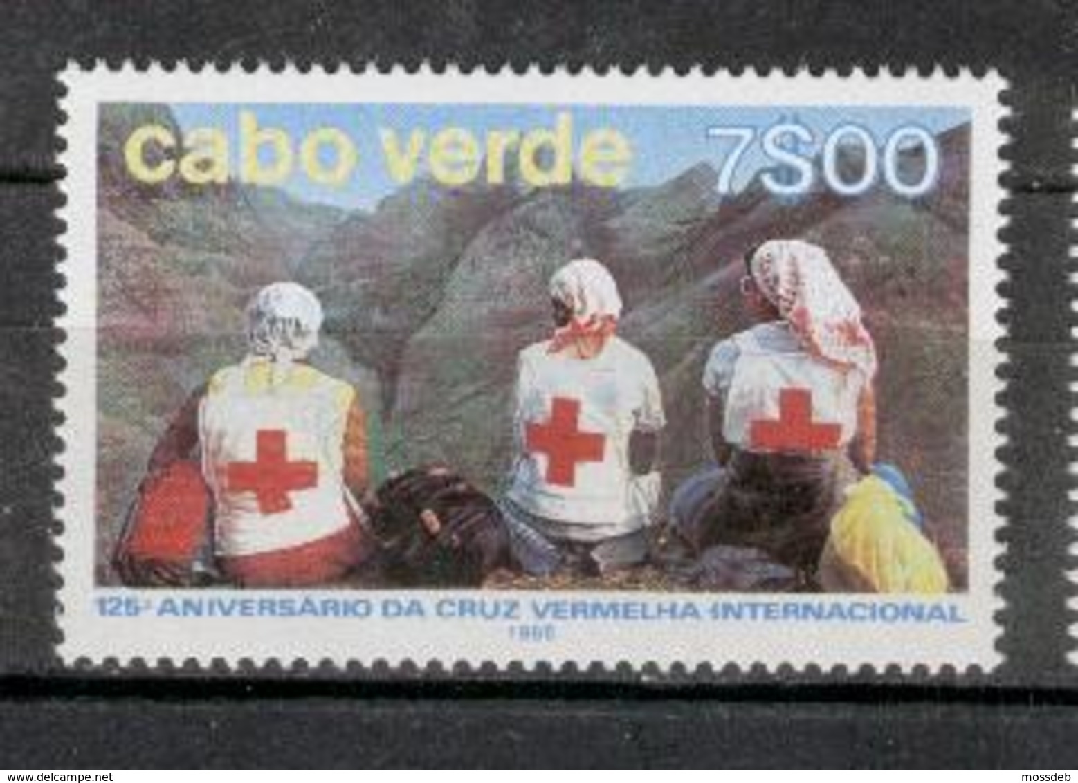 CABO VERDE 1988 125 YEARS OF INTERNATIONAL RED CROSS - 125 ANS DE LA CROIX ROUGE INTERNATIONALE - Rode Kruis