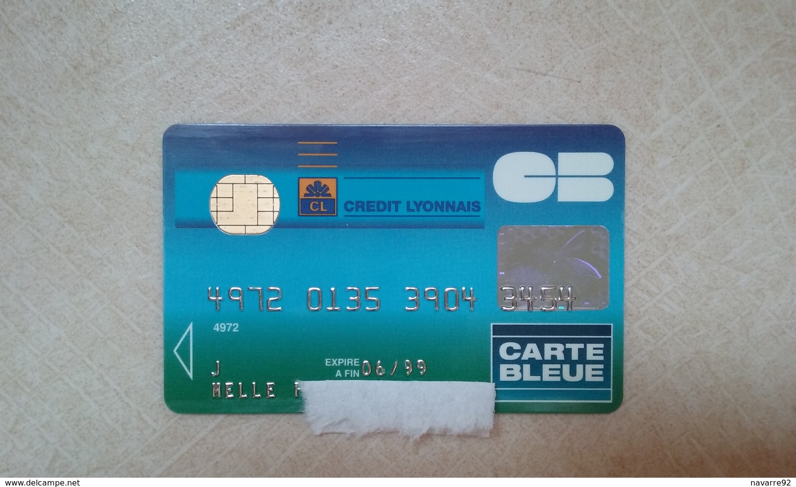 ANCIENNE CARTE A PUCE BANCAIRE CREDIT LYONNAIS FIN ANNEES 90 !!! - Disposable Credit Card