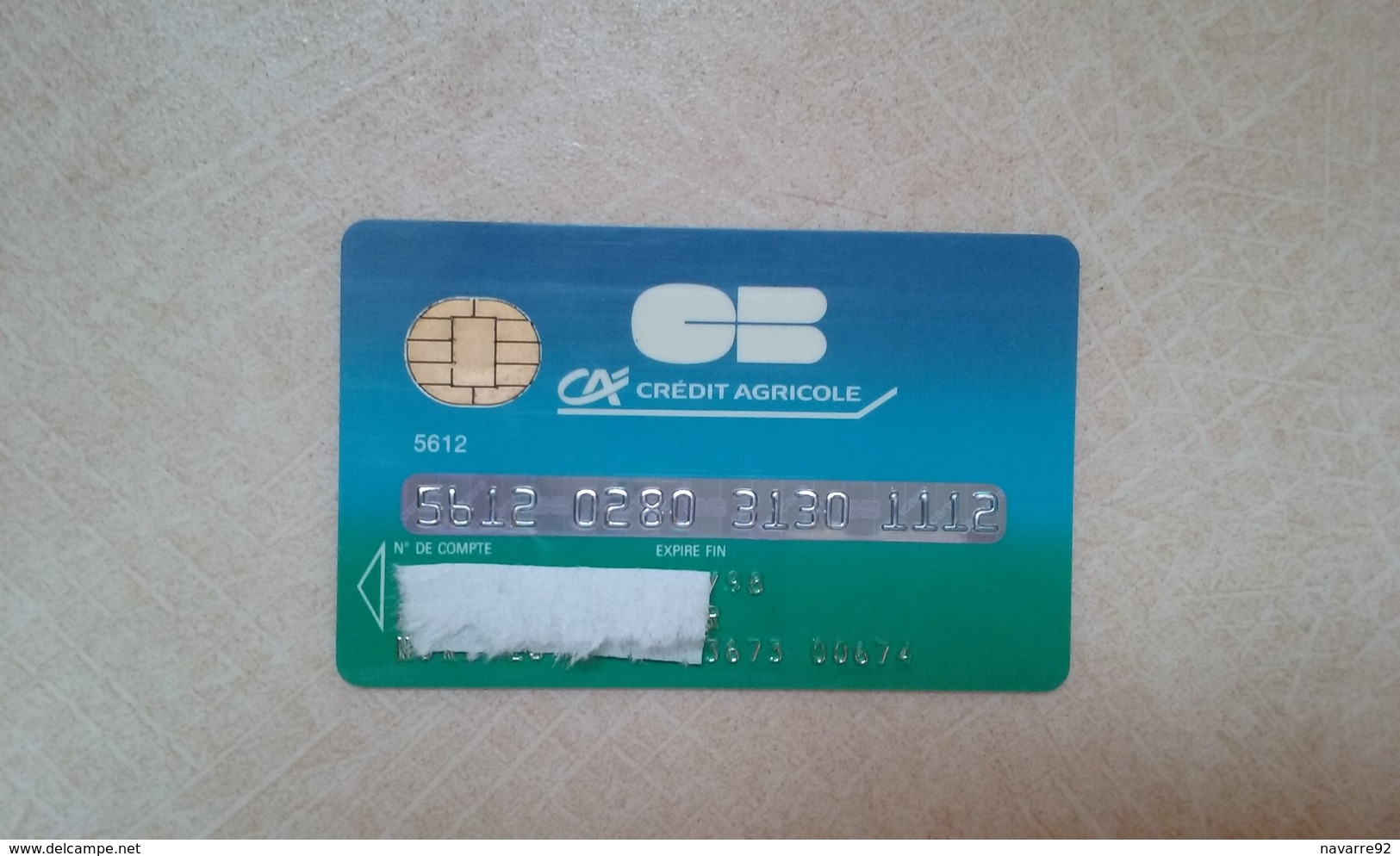 ANCIENNE CARTE A PUCE BANCAIRE CREDIT AGRICOLE FIN ANNEES 90 !!! - Disposable Credit Card