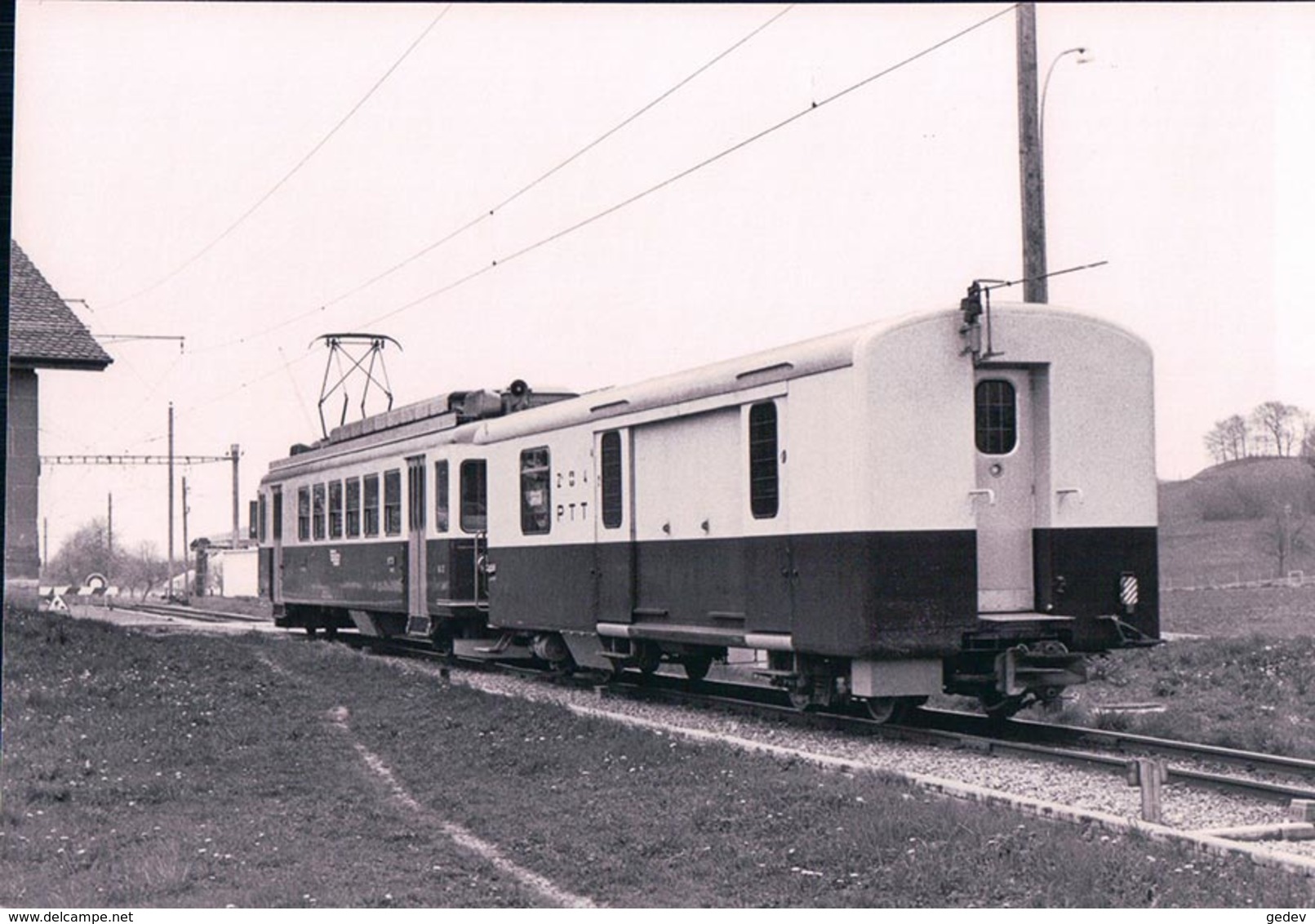 Chemin De Fer Lausanne Echallens Bercher, Train à Cheseaux, Photo 1964 LEB 55911 - Bercher