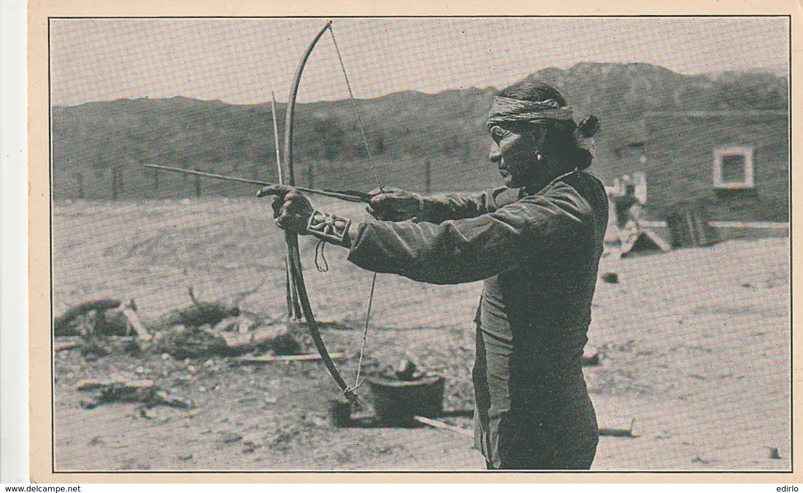 ***  NAVAJO ARCHER - Unused TTB - Native Americans