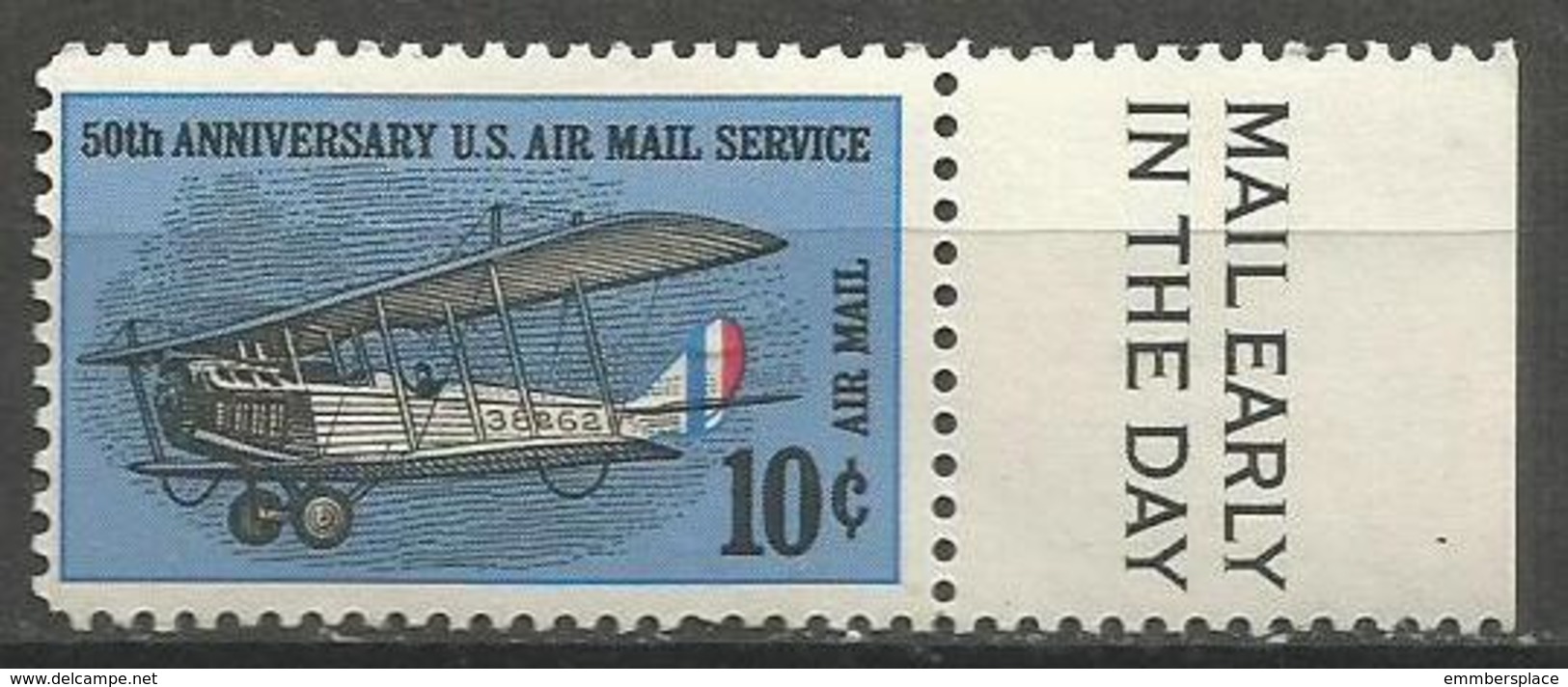 USA - 1968 Curtiss Jenny Mail Early Single  MNH **  Sc C74 - 3b. 1961-... Nuovi