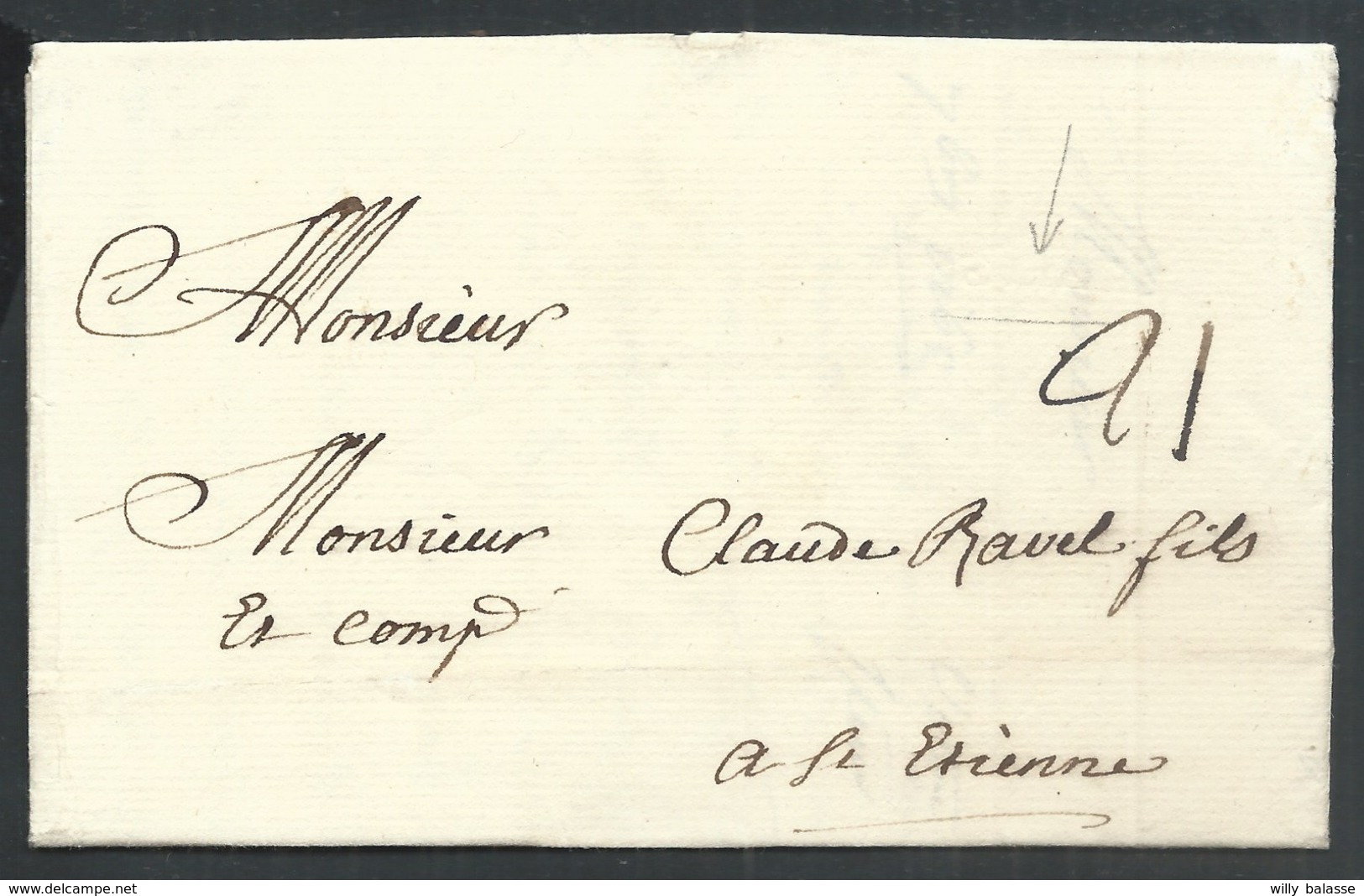 L.1765 "De LIEGE" En Creux (23X3) + "21" Sols Pour Bordeaux - 1714-1794 (Paises Bajos Austriacos)