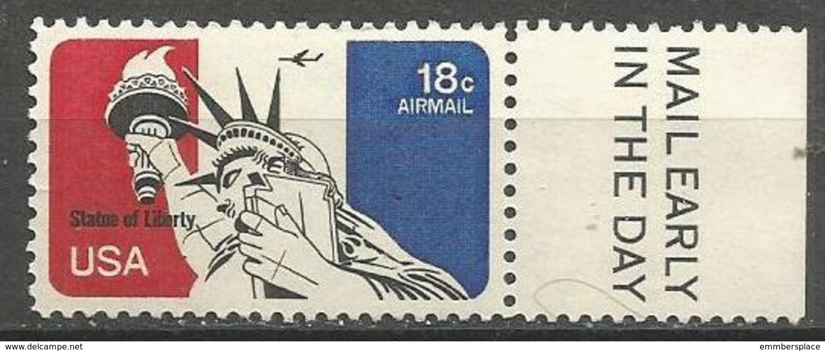 USA - 1974 Statue Of Liberty Mail Early Single  MNH **  Sc C87 - 3b. 1961-... Ungebraucht