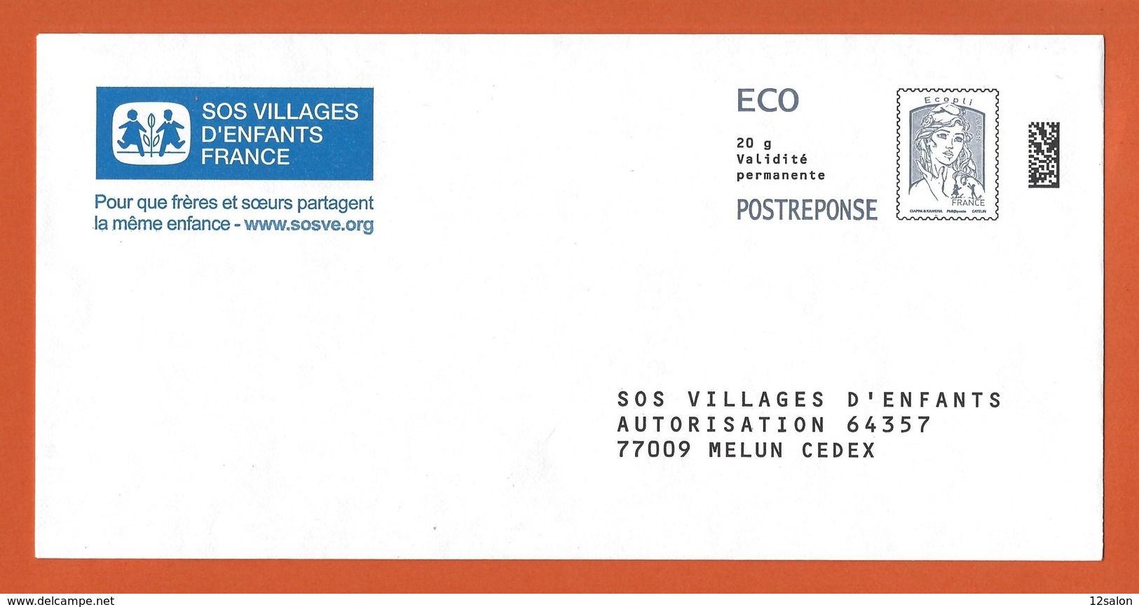 ENTIERS POSTAUX PRET A POSTER TYPE CIAPPA SOS VILLAGES D' ENFANTS FRANCE - PAP: Antwort/Ciappa-Kavena