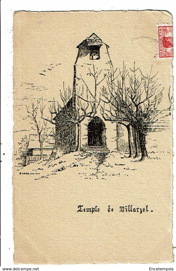 CPA-Carte Postale-Suisse-Croquis Du Temple De Villarzel -1912?VMO15791 - Villarzel