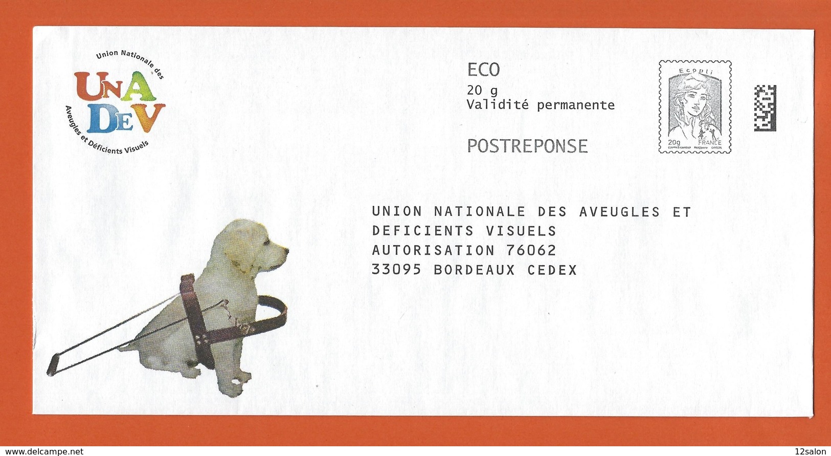 ENTIERS POSTAUX PRET A POSTER TYPE CIAPPA UNION NATIONALE DES AVEUGLES - Chiens