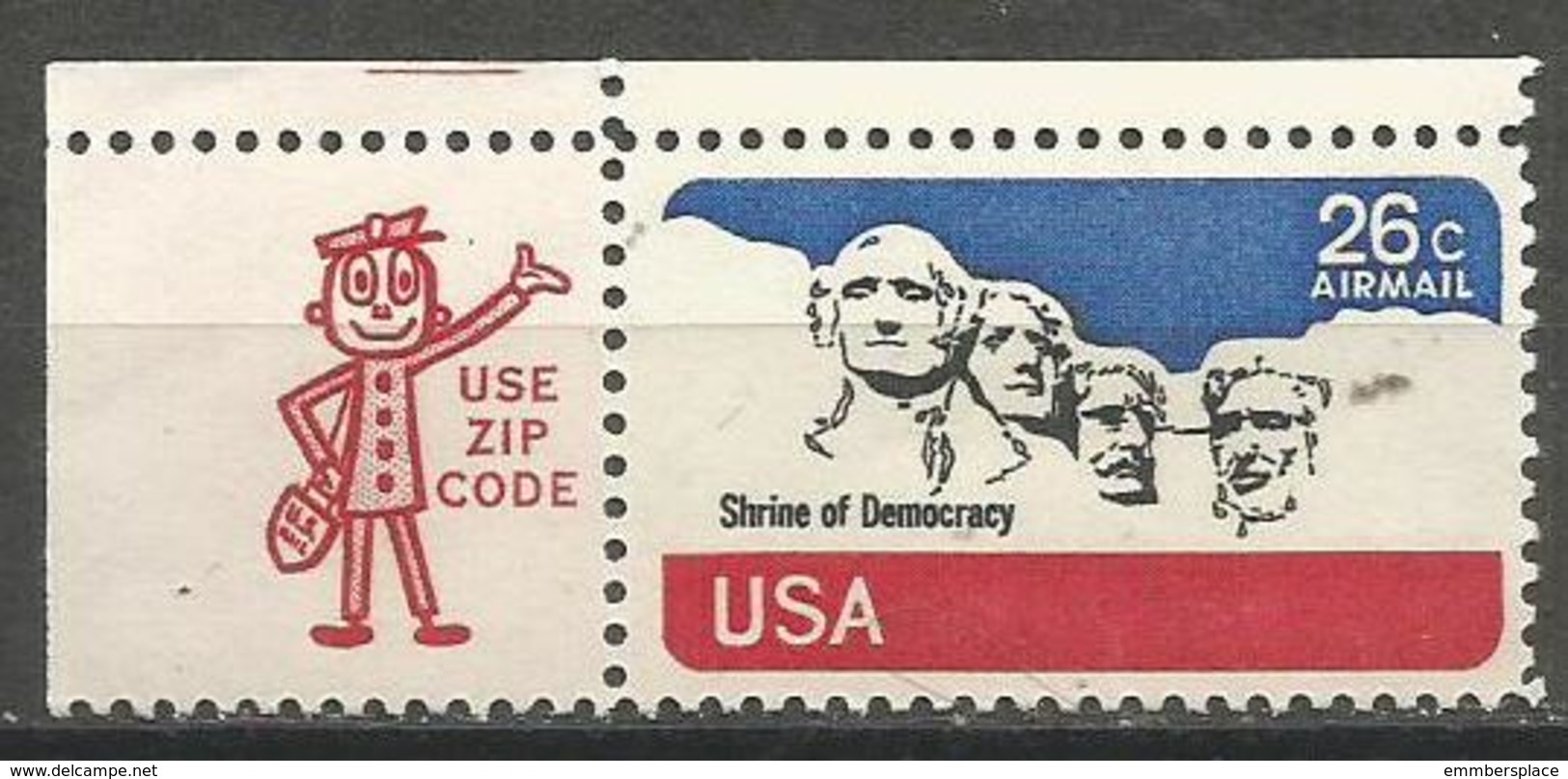 USA - 1974 Mount Rushmore Zip Single  MNH **  Sc C88 - 3b. 1961-... Neufs