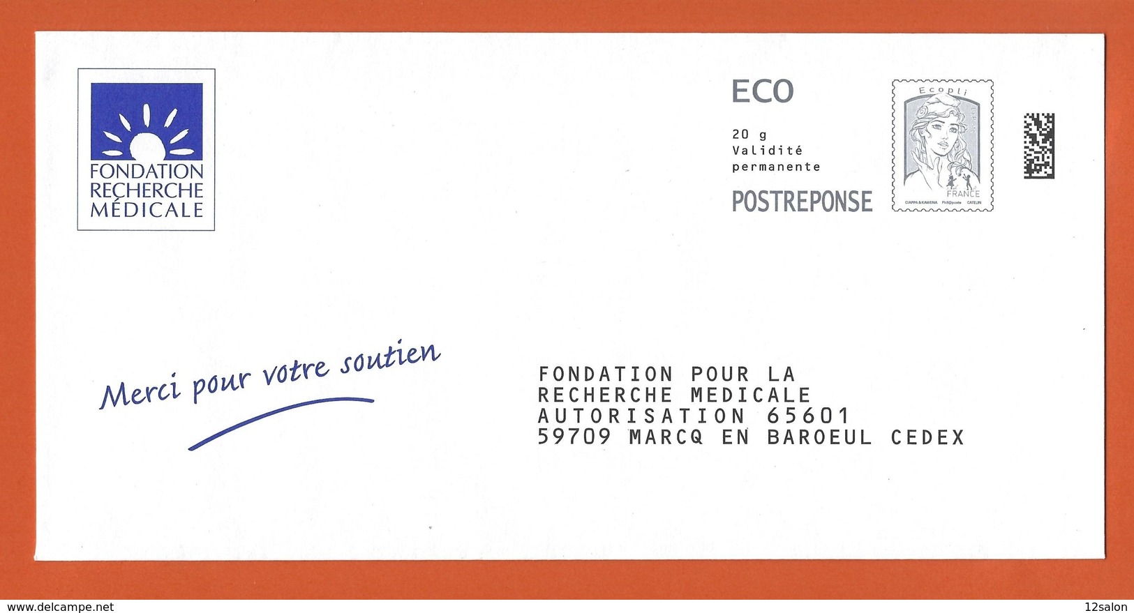 ENTIERS POSTAUX PRET A POSTER TYPE CIAPPA FONDATION RECHERCHE MEDICALE - PAP : Antwoord /Ciappa-Kavena