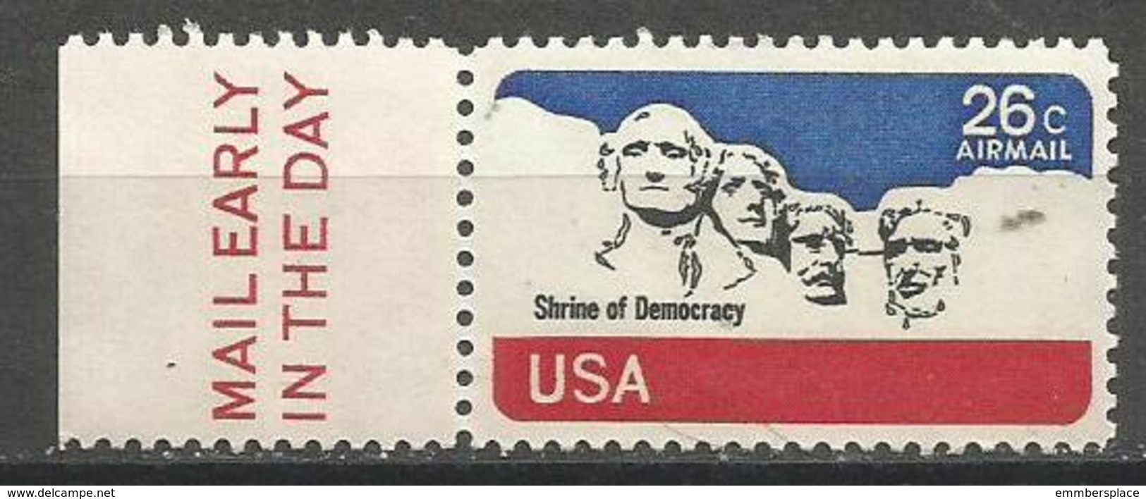 USA - 1974 Mount Rushmore Mail Early Single  MNH **  Sc C88 - 3b. 1961-... Ungebraucht