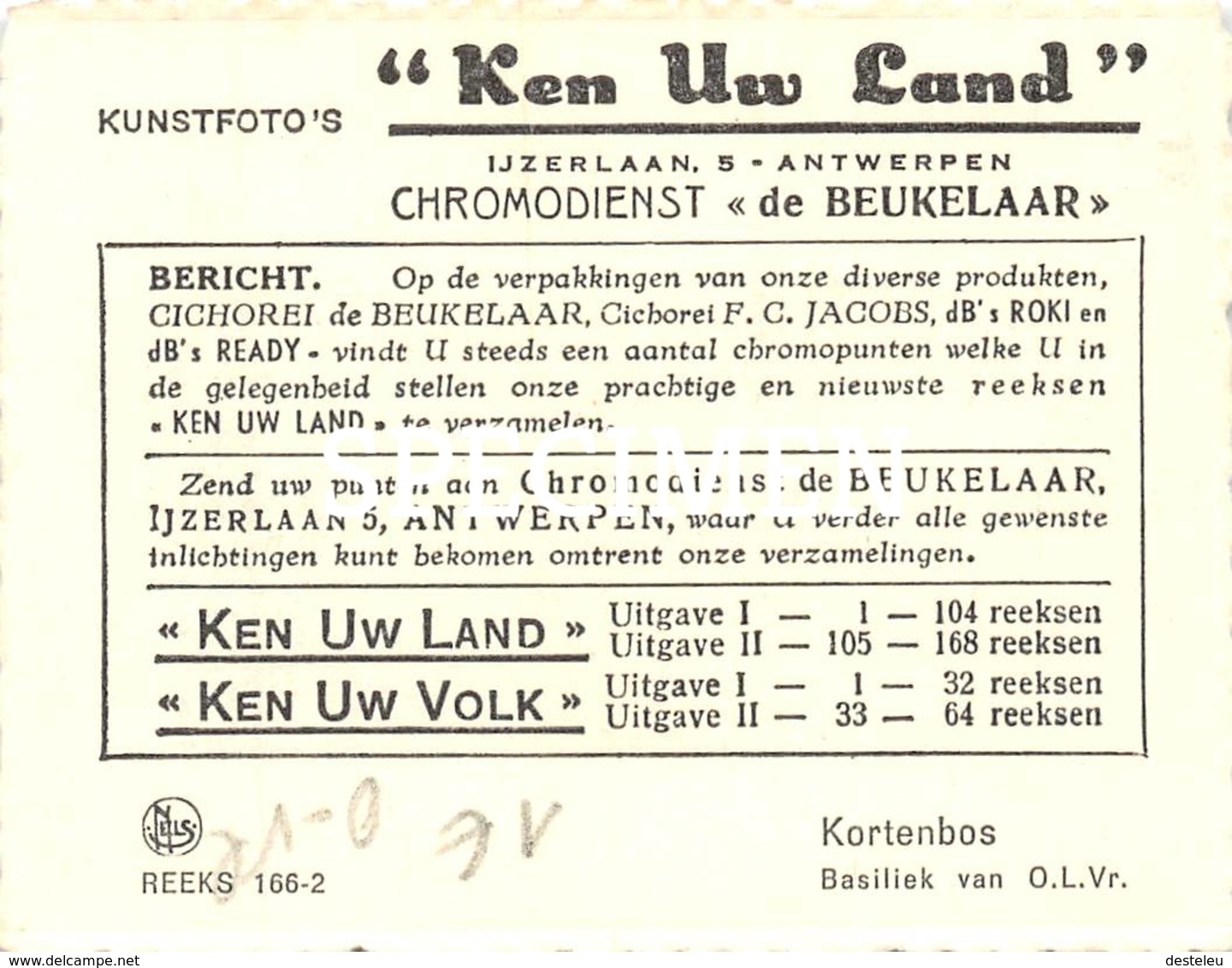 Prentje Ken Uw Land - Basiliek Van OLV - Kortenbos - Alken