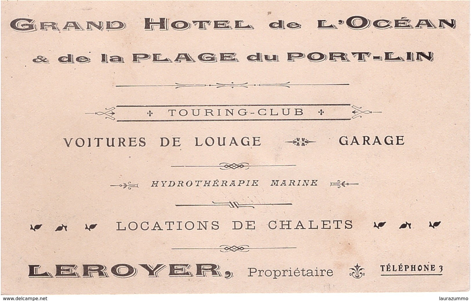 CPA - 44 - PORNIC - Grand Hotel De L’Océan Plage De Port-Lin - Propriétaire LEROYER - Pornic