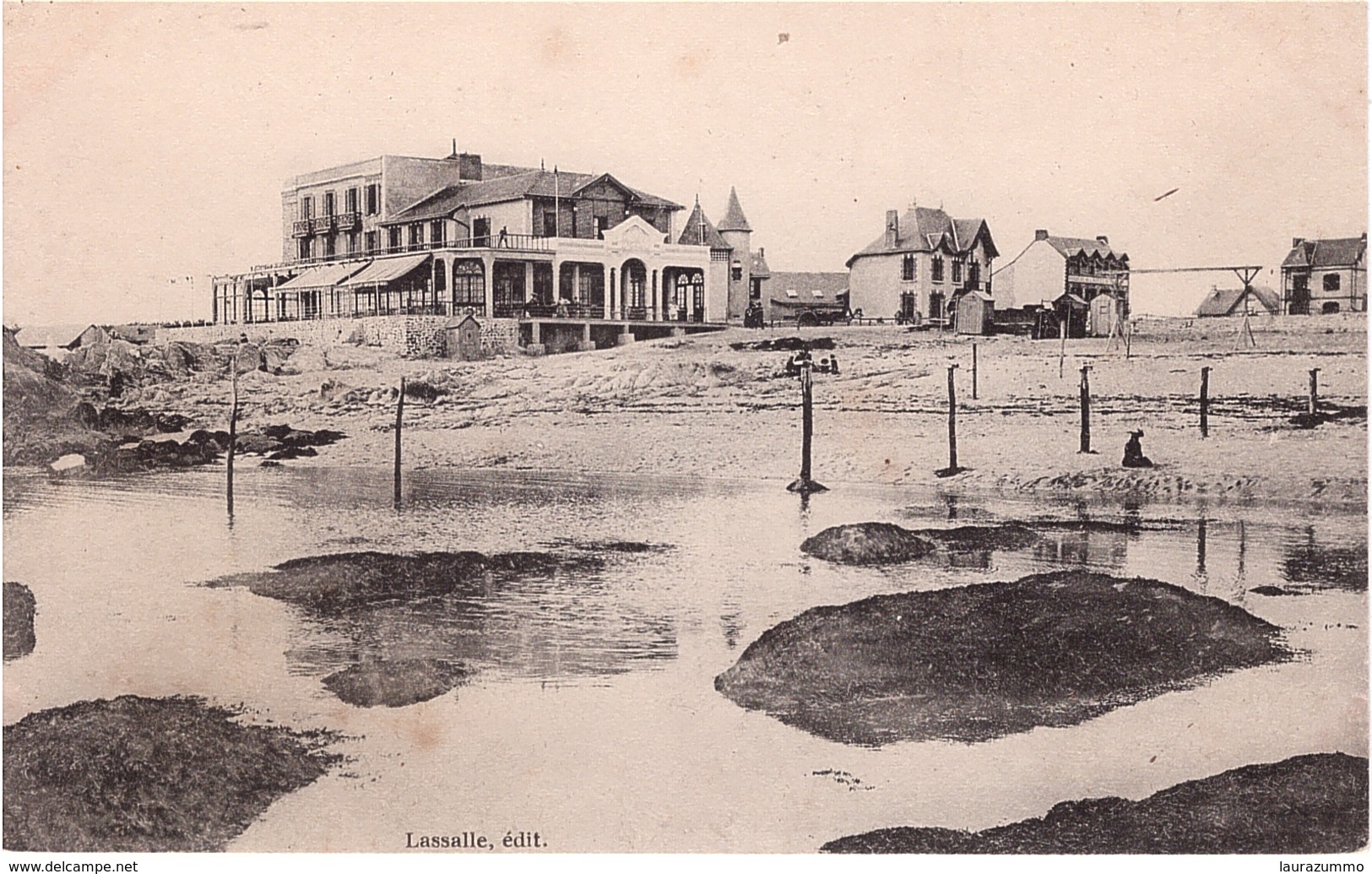 CPA - 44 - PORNIC - Grand Hotel De L’Océan Plage De Port-Lin - Propriétaire LEROYER - Pornic