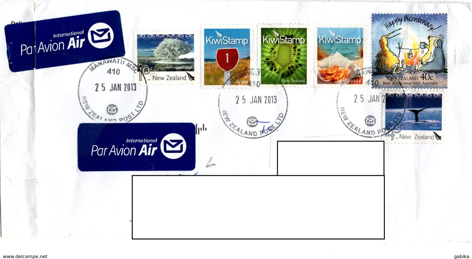 New Zealand 2013, Air Mail Envelope - Storia Postale