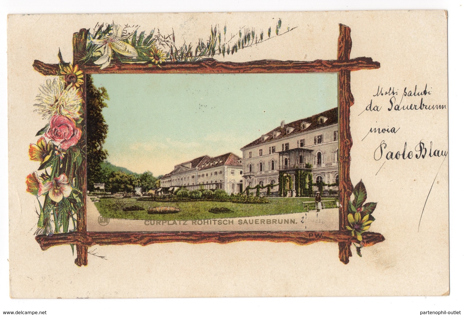 Cartolina-Postcard, Viaggiata (sent), Sauerbrunn, Curplatz Rohitsch - Altri & Non Classificati