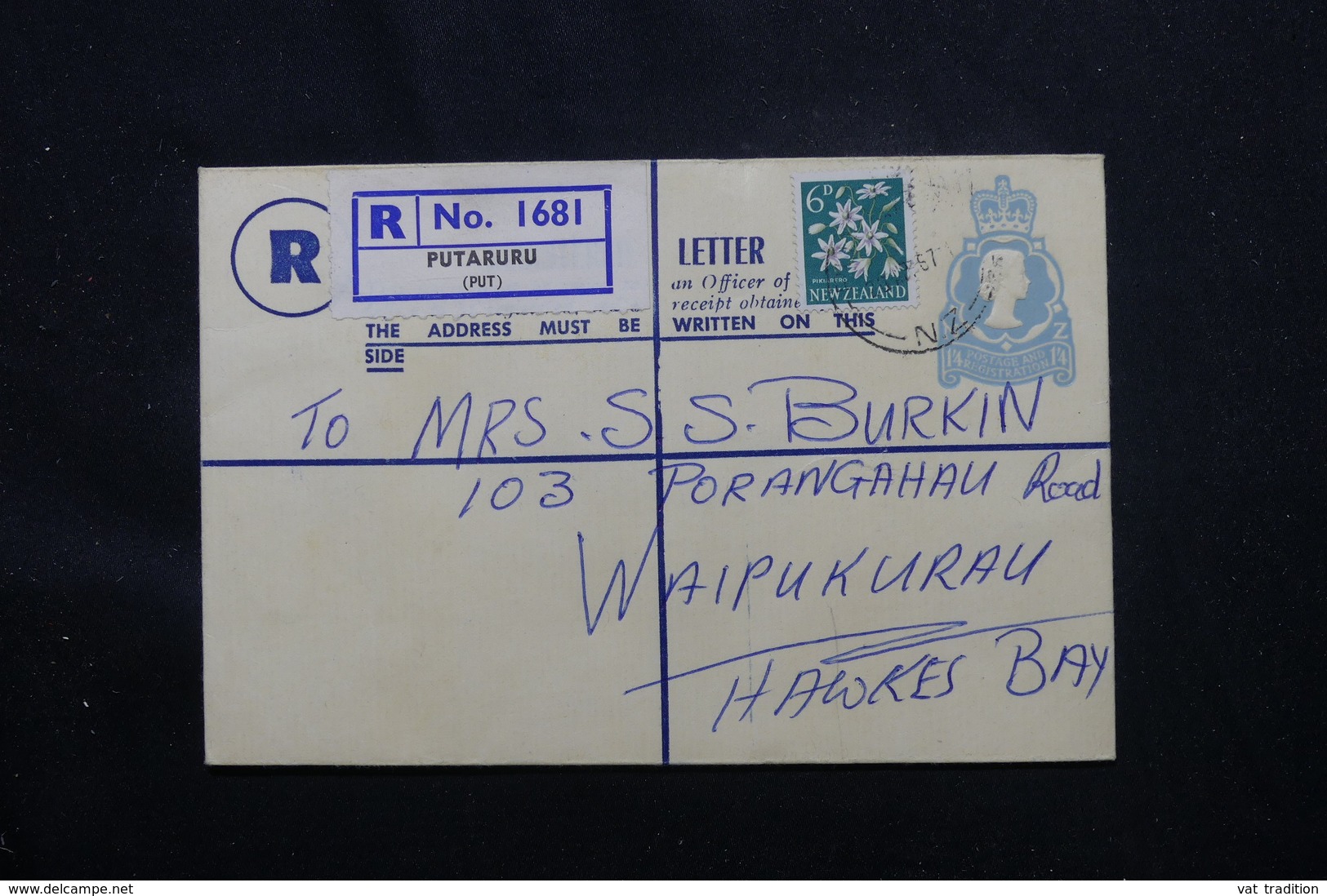 NOUVELLE ZÉLANDE - Entier Postal + Complément En Recommandé De Putaruru En 1967 Pour Waipukurau - L 58987 - Postal Stationery