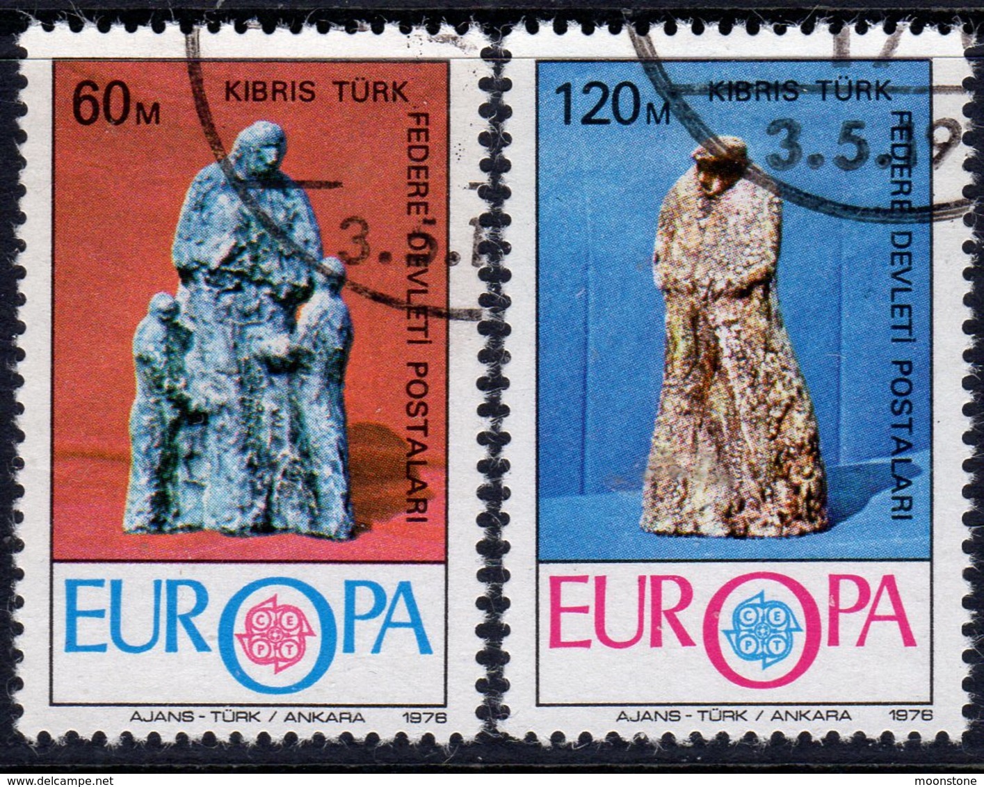 Cyprus Turkish 1976 Europa Set Of 2, Used, SG 27/8 (A) - Usati