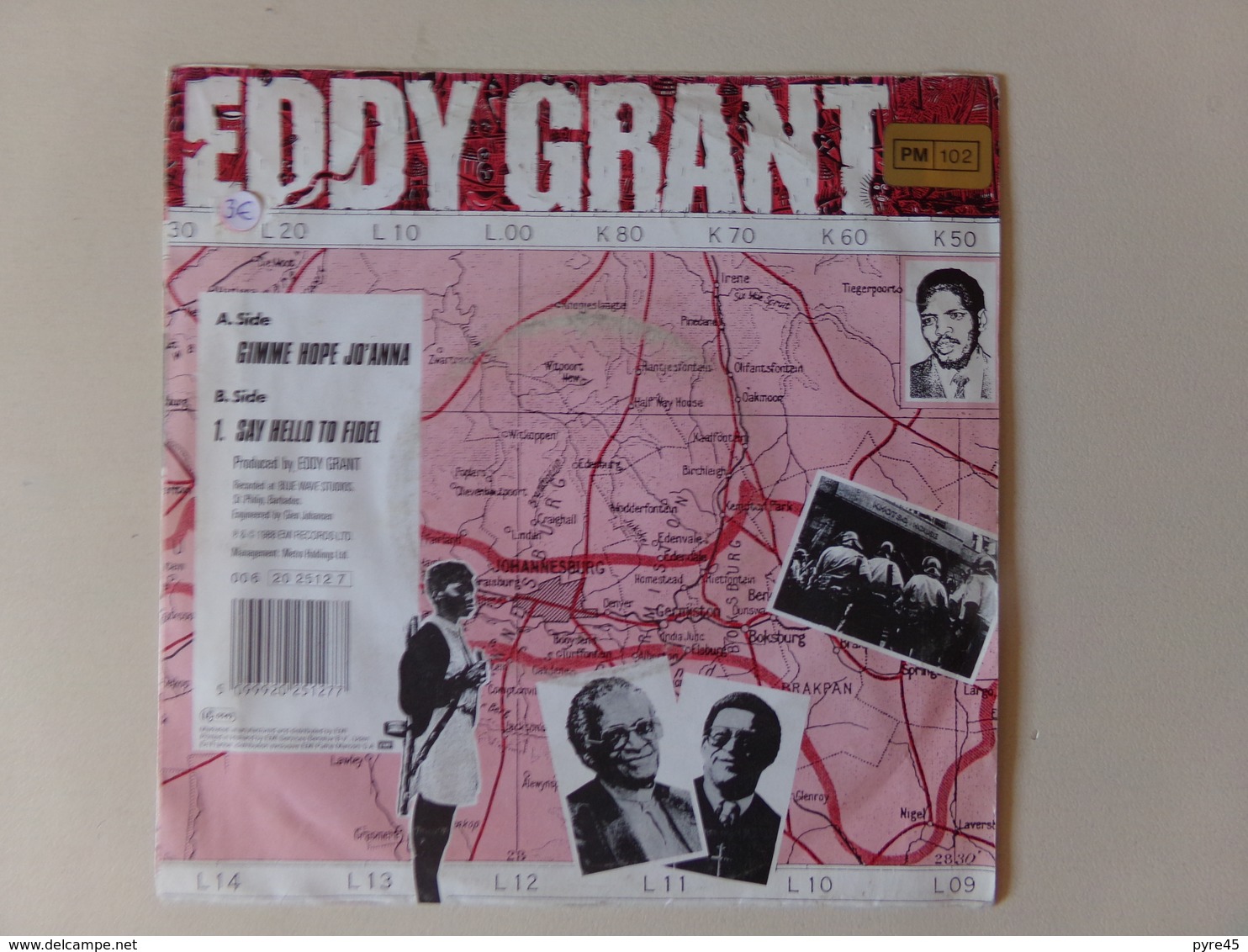 45 T Eddy Grant " Gimme Hope Jo'Anna, Say Hello To Fidel " - Reggae