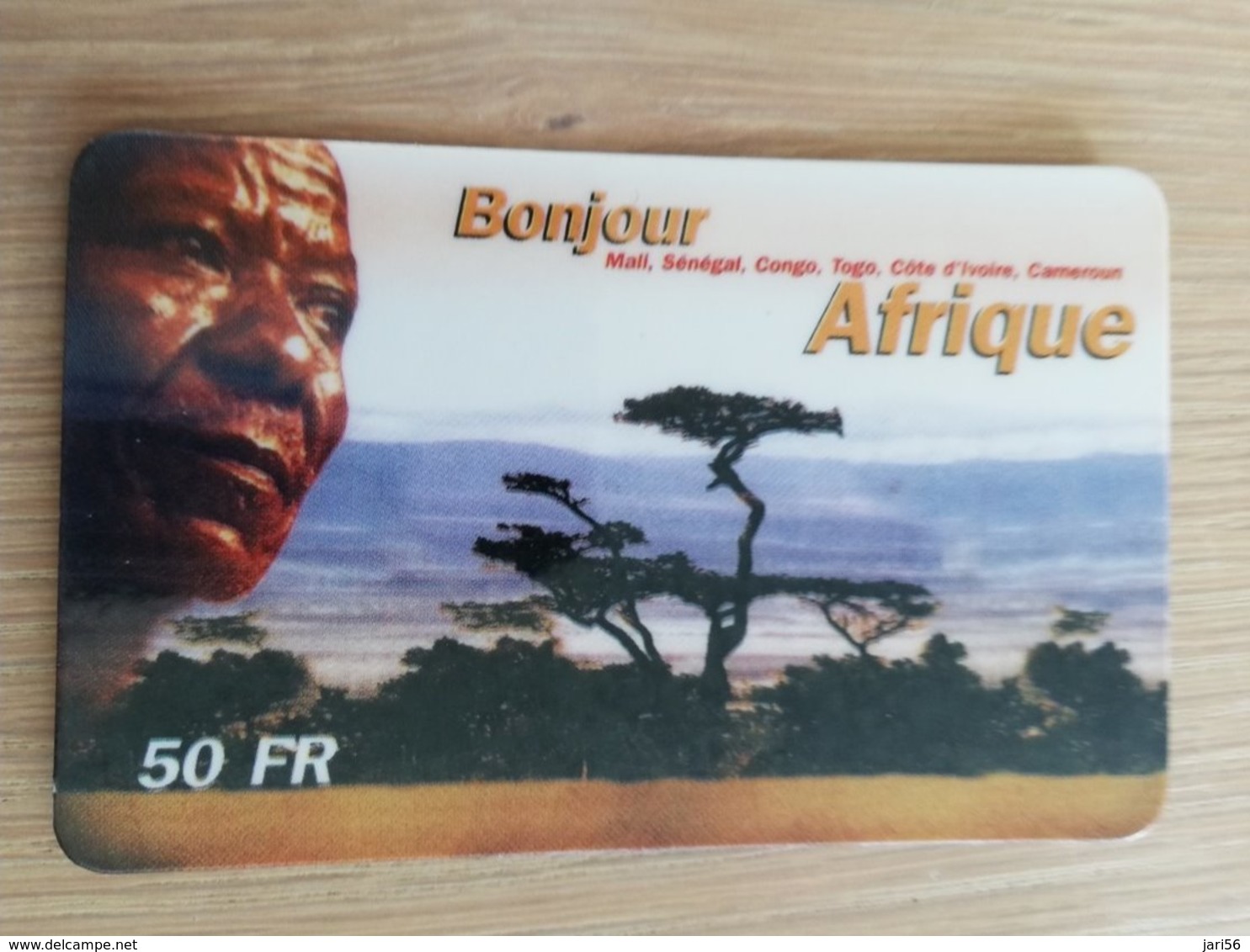 FRANCE/FRANKRIJK  50 FF BONJOUR AFRIQUE    PREPAID  USED    ** 1464** - Nachladekarten (Handy/SIM)