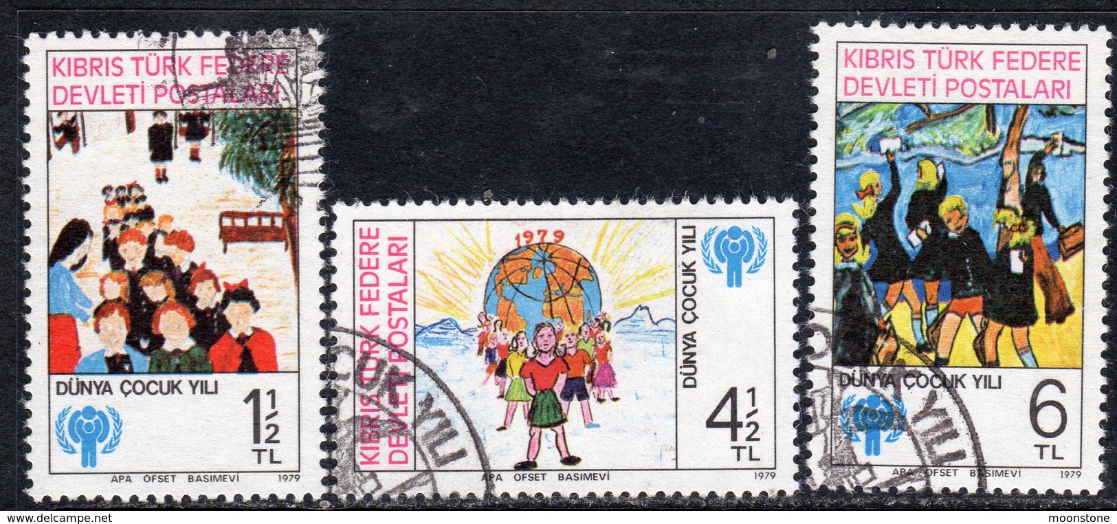 Cyprus Turkish 1979 International Year Of The Child Set Of 3, Used, SG 85/7 (A) - Gebruikt